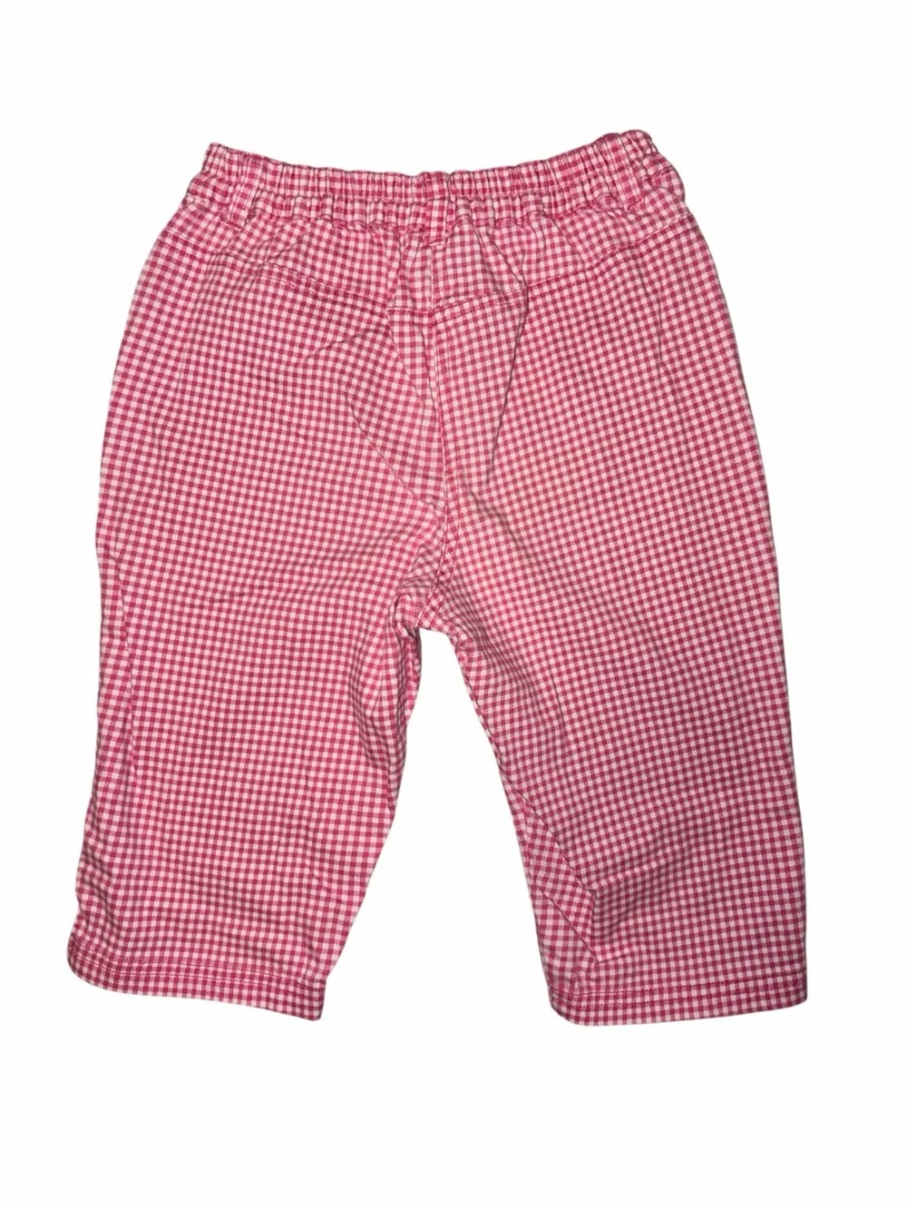 Vintage Y2K The Children's Place Hot Pink Gingham Capri Pant 6X 7 Cottagecore